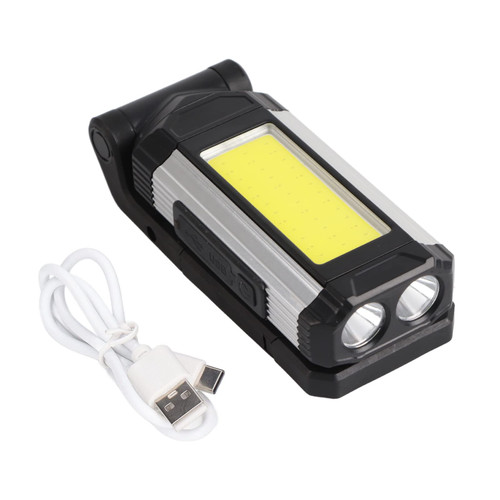 ELINP Magnetic Flashlight Rechargeable, COB Work Light Magnetic USB Rechargeable LED Flashlight Camping Light Dimming Light Torch