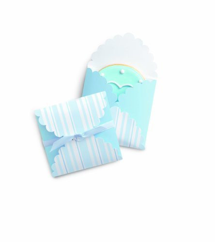 Wilton 415-0420 Blue-White Stripes Cookie Envelope Kit, 20 Count