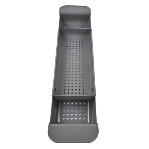 Expandable Bathtub Caddy, Drain Telescopic Bathtub Rack Bathtub Caddy Tray Tray Multifunction Bathtub Rack Nonslip for Candle Towel Book Wine Phone (Grey)