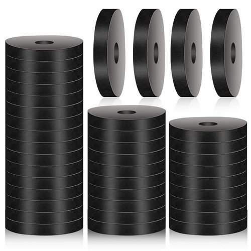 50 Pack Rubber Washers, Black Heavy Duty Abrasion Resistant Rubber,1 OD x 1/4 ID x 1/4 Thickness Grommets Rubber Flat Washer for Bolts Spacers, Screws, Faucet, Vibration Suppression