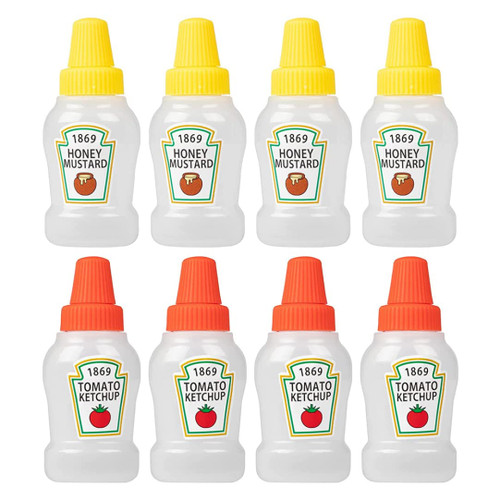 KUYYFDS Mini Ketchup Bottles, 25ml Mini Condiment Bottles, Honey Mustard Bottles, Office Worker Portable Sauce Container, Bento Box, Condiments, Mayonnaise Syrup,8 Pcs Spice Jars KUYYFDS Mini Ketchup Bottles, 25ml Mini Condiment Bottles, Honey Mustard Bottles, Office Worker Portable Sauce Container, Bento Box, Condiments, Mayonnaise Syrup,8 Pcs Spice Jars