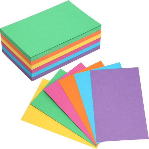 300 Pcs Colored Blank Index Note Cards Assorted Neon Color Blank Flash Cards Colorful Study Notecards Flashcards for Studying Organizing Lists for Office School Supplies (Bright Colors, 5 x 8 Inch)