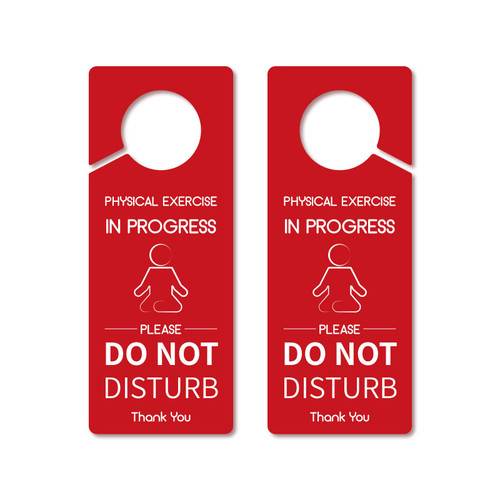 Fallmiya Do Not Disturb Door Hanger Signs,PVC Plastic Double-Sided Printing,Please Do Not Disturb Sign for Home,Bedroom,Bathroom,Hotel,Office,Consultation,Clinic and Other Places.2Pack