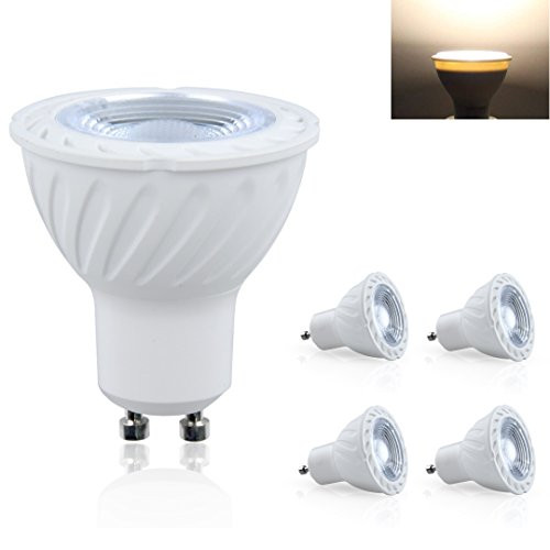 Bonlux 4-Pack MR16 GU10 Base COB LED Bulb, 6W(50W Halogen Bulbs Equivalent), 120V 40° Beam Angle LED GU10 Spotlight for Home, Landscape, Recessed, Track Lighting - Non-dimmable, Warm White 3000K Bonlux 4-Pack MR16 GU10 Base COB LED Bulb, 6W(50W Halogen Bulbs Equivalent), 120V 40° Beam Angle LED GU10 Spotlight for Home, Landscape, Recessed, Track Lighting - Non-dimmable, Warm White 3000K