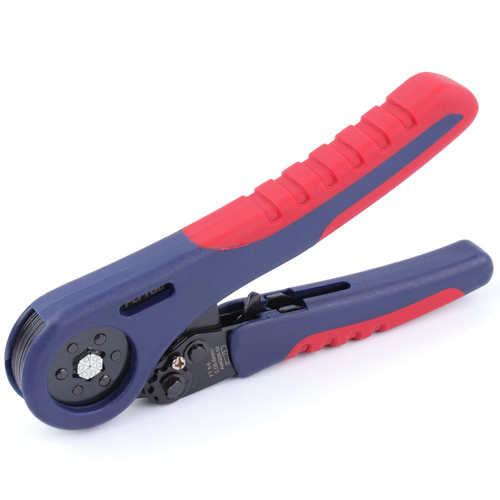 Flytuo Hexagonal Ferrule Crimping Tool, New HSC8 6-6A Self-adjusting Ratchet Wire Crimper Plier for Wire Terminals Cables End-sleeves AWG28-10