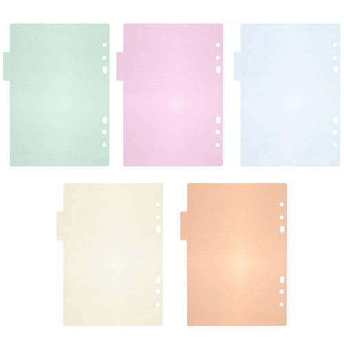 STOBOK 5- Binder Dividers, 10pcs Dividers Binder with Tabs for Notebook Folders Page Dividers, Labels Insertable for Office, Assorted Colors Letter Size