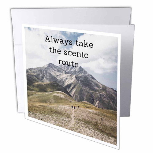 3dRose Unique Travel Always take the scenic road - Greeting Cards (gc-362298-5) 3dRose Unique Travel Always take the scenic road - Greeting Cards (gc-362298-5)