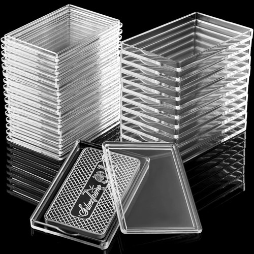 Silver Bar Case 1 oz Silver Bar Holder Clear Acrylic Storage Container Fit Silver Bar Box for 1 oz Silver Bar 1 Troy Ounce Bar (60 Pieces)