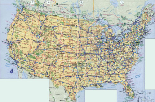 Gifts Delight Laminated 36x24 Poster: Road Map - in high- Highways map of The USA. The USA Highways map in high- Vidiani Gifts Delight Laminated 36x24 Poster: Road Map - in high- Highways map of The USA. The USA Highways map in high- Vidiani