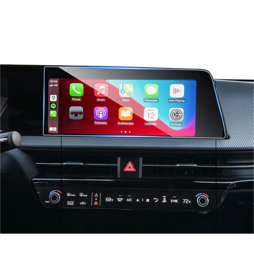 CDEFG Tempered Glass Screen Protector for 2022 2023 Kia EV6 12.3-Inch Touch Screen, 2022+ EV6 Accessories Radio Infotainment Navigation Display Protective Screen Film, HD 9H Anti-Scratch