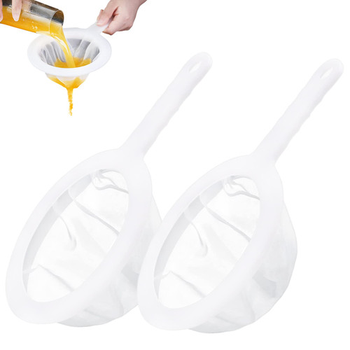 2 Piece Fine Nylon Mesh Strainer Kitchen Food Yogurt Mesh Sieve Plastic Mesh Colander with Handle Mini Brine Shrimp Separation Net for Filtering Juice Milk Soy Coffee Honey Wine Yogurt (120/200 Mesh) 2 Piece Fine Nylon Mesh Strainer Kitchen Food Yogurt Mesh Sieve Plastic Mesh Colander with Handle Mini Brine Shrimp Separation Net for Filtering Juice Milk Soy Coffee Honey Wine Yogurt (120/200 Mesh)