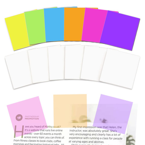 600Pcs Transparent Sticky Notes Rainbow Clear Sticky Notes 3x3 inch Waterproof Translucent Sticky Notes 12Pads for Office School Home Message Reminder