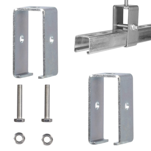 SKTREX Channel Trolley Track Hanger Bracket for UNISTRUT Strut Channel, 1-5/8 Intermediate Support Hange Bracket for All 1-5/8" Channel Trolley Track,2 Set