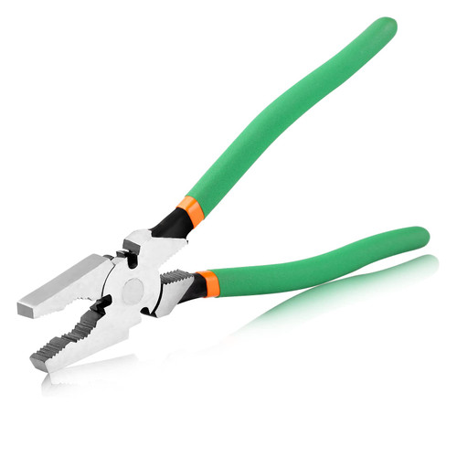 SPEEDWOX Fencing Pliers 10" Heavy Duty Square Nose Fence Chain link fence Pliers High-Leverage Multi-purpose Fence Pliers Barbed Wire Fence Tools Fence Pliers Fence Cutter Tool Nail Puller Pliers