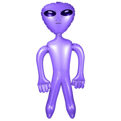 63 Inch Giant Inflatable Alien Blow Up Alien Purple Alien Inflate Toy for Party Decorations, Birthday, Alien Theme Party Decoration (Purple)