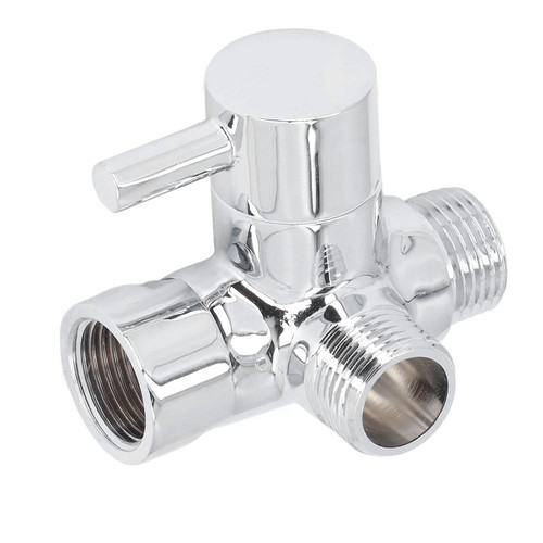 G1/2" Shower Head Diverter Valve, Metal Shower Arm Diverter Valve for Hand Held Showerhead and Fixed Spray Head,