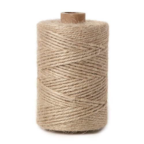 1mm 328 Feet Natural Jute Twine, for Crafts Gift, Craft Projects, Wrapping, Bundling, Packing, Holiday Packaging Twine, Gardening and More, Jute Rope to Use Around The House and Garden