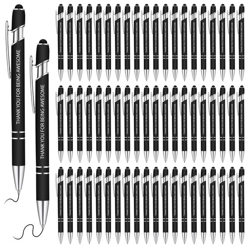 Honoson 80 Pcs Employee Appreciation Pens Bulk Inspirational Pens Black Ink Pens Motivational Quote Pens Appreciation Gift Thank You Ballpoint Pens for Employee Staff Teacher Nurse Office Coworker