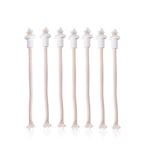 Yosoo 7Pcs Oil Lantern Wick Heat-Resistant Kerosene Wick for Ceramic Holders Torch Wine Bottle Oil Candle Lamp
