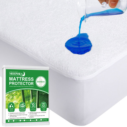 Mattress Protector Twin Size with Deep Pocket, Waterproof Bamboo Terry Mattress Protector, Ultra Soft Twin Bed Mattress Cover with Deep Pocket Fits Up to 21 Inch Mattress Mattress Protector Twin Size with Deep Pocket, Waterproof Bamboo Terry Mattress Protector, Ultra Soft Twin Bed Mattress Cover with Deep Pocket Fits Up to 21 Inch Mattress