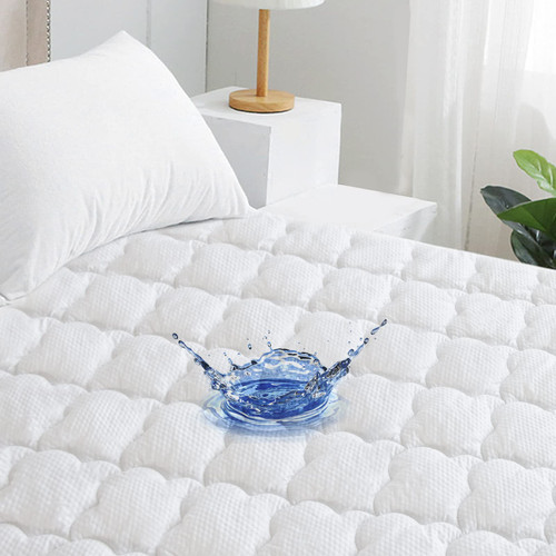 Twin Waterproof Mattress Protector Pad, Twin Size Mattress Cover Protector Extra Soft and Noiseless, Quilted Mattress Pad with Deep Pocket Stretches up to 14 Inches Twin Waterproof Mattress Protector Pad, Twin Size Mattress Cover Protector Extra Soft and Noiseless, Quilted Mattress Pad with Deep Pocket Stretches up to 14 Inches