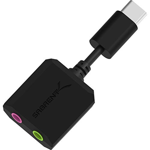 Sabrent USB Type-C External Stereo Sound Adapter for Windows and Mac. Plug and play No drivers Needed. (AU-MMSC) Sabrent USB Type-C External Stereo Sound Adapter for Windows and Mac. Plug and play No drivers Needed. (AU-MMSC)