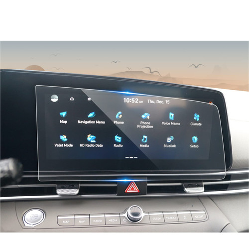 CDEFG for 2021 2022 2023 Hyundai Elantra Screen Protector, Elantra (SEL/ Limited/ N Line/ N / Hybrid Limited)10.25" Touch Screen, Navigation Radio Infotainment Display Tempered Glass Screen Cover (10.25 Inch)