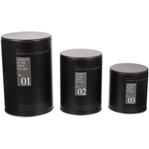 BESTOYARD Snack Box Container 3Pcs Tea Tin Canister Metal Empty Tins Coffee Canister Loose Leaf Tea Box Kitchen Food Storage Container with Lids for Tea Coffee Sugar Candy Cookie Snackle Box Container