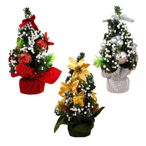 BESTOYARD 3pcs Mini Tabletop Bonsai Tree Small Christmas Trees Desktop Christmas Tree Mini Christmas Tree Christmas Decor Desk Topper Table Christmas Tree Gift Desk Xmas Tree