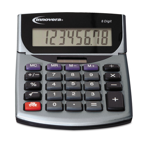 Innovera 15927 Portable Minidesk Calculator, 8-Digit LCD (Ivr15927)