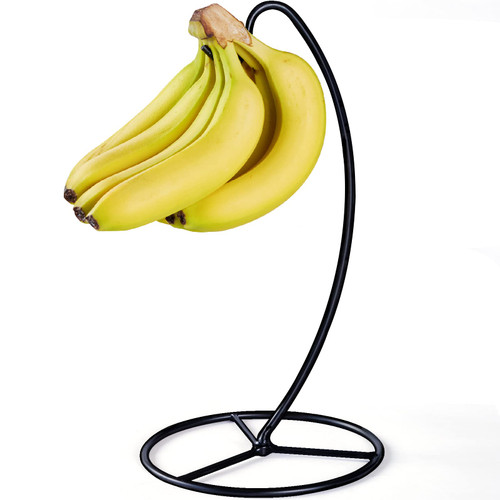 JINIHFW Banana Holder Stand, Modern Banana Hanger Tree Stand for Kitchen Countertop,Metal Banana Holder to Keep Bananas Fresh,Black JINIHFW Banana Holder Stand, Modern Banana Hanger Tree Stand for Kitchen Countertop,Metal Banana Holder to Keep Bananas Fresh,Black