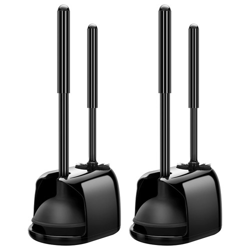 SetSail Toilet Brush and Plunger Set, 2 Pack Toilet Plungers for Bathroom Heavy Duty Toilet Bowl Brush and Holder Hidden Toilet Plunger and Brush Set for Deeply Cleaning - Black SetSail Toilet Brush and Plunger Set, 2 Pack Toilet Plungers for Bathroom Heavy Duty Toilet Bowl Brush and Holder Hidden Toilet Plunger and Brush Set for Deeply Cleaning - Black