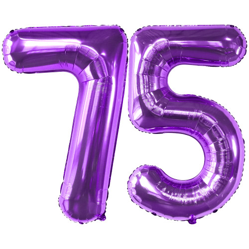 KatchOn, Giant Purple 75 Balloon Number - 40 Inch | 75 Year Old Balloon | Purple Number 75 Balloon, 75th Birthday Decorations for Women | 75 Birthday Balloon, 75th Birthday Party | 75th Anniversary