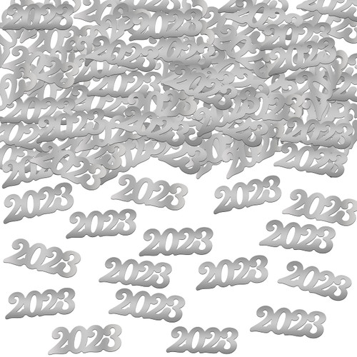 KatchOn, Silver Graduation Confetti 2023 - Pack of 500 | Silver 2023 Confetti, Graduation Decorations Class of 2023 | Silver Graduation Party Table Decorations 2023 | Graduation Party Decorations 2023