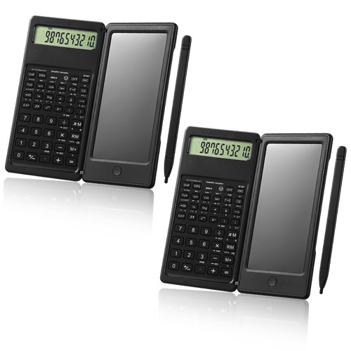 2 Pcs Scientific Calculators with Erasable Writing Tablet 10 Digits Office Desk Calculators Engineering Calculator Function Calculator Desk Math Calculator for Students Teacher Business 2 Pcs Scientific Calculators with Erasable Writing Tablet 10 Digits Office Desk Calculators Engineering Calculator Function Calculator Desk Math Calculator for Students Teacher Business
