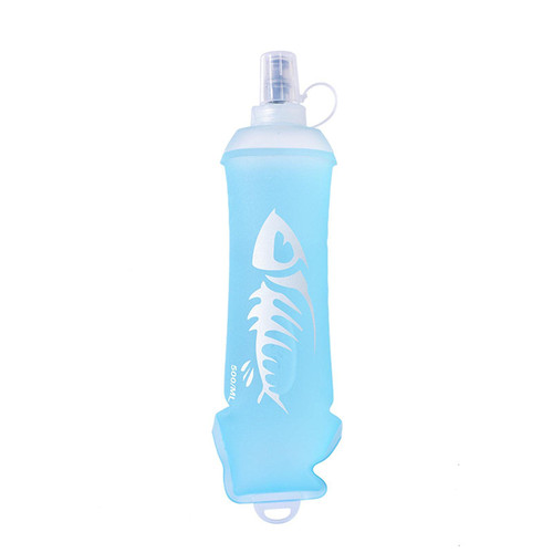 Kumprohu Soft Flask Collapsible Water Bottle Running Soft Gel Flask Reservoir Handheld Folding 500ML Running Soft Flask Folding Collapsible Water Bottle For Running Cycling Climbing Water Bottle
