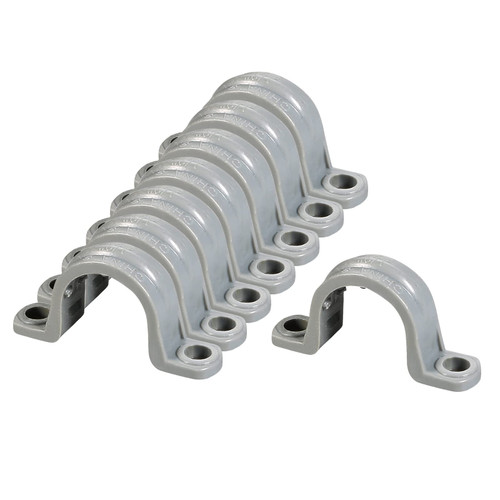 Kyuionty 30 PCS 1/2 Inch PVC Pipe Straps, 2 Holes Conduit Straps Plastic U Shape Tube Strap Clamp PVC Pipe Mounting Bracket for Water Pipe Cables Tube