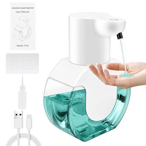 Automatic Soap Dispenser, USB Rechargeable Liquid Hand Soap Dispenser Pump 420ml/14.82OZ Touchless Dish Soap Dispenser Waterproof Electric Soap Dispenser for Bathroom, Kitchen and Laundry
