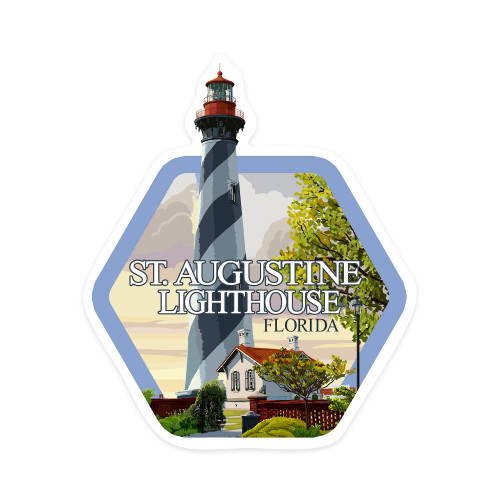 Die Cut Sticker St. Augustine, Florida Lighthouse, Contour Vinyl Sticker 1 to 3 inches (Waterproof Decal for Cars, Water Bottles, Laptops, Coolers), Small Die Cut Sticker St. Augustine, Florida Lighthouse, Contour Vinyl Sticker 1 to 3 inches (Waterproof Decal for Cars, Water Bottles, Laptops, Coolers), Small