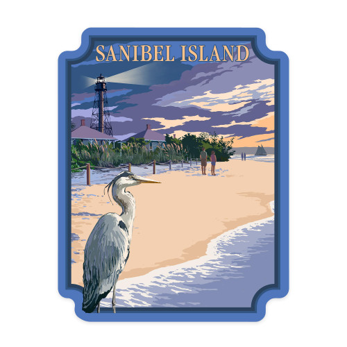 Die Cut Sticker Sanibel Island, Florida, Lighthouse, Contour Vinyl Sticker 3 to 6 inches, (Waterproof Decal for Cars, Water Bottles, Laptops, Coolers), Large Die Cut Sticker Sanibel Island, Florida, Lighthouse, Contour Vinyl Sticker 3 to 6 inches, (Waterproof Decal for Cars, Water Bottles, Laptops, Coolers), Large