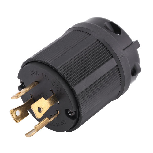 NEMA L14-30P Locking Plug Generator Twist Lock Adapter Male Plug 30A 125/250V 4-Wire Twist Lock Electrical Plug Connector Industrial Grade Heavy Duty