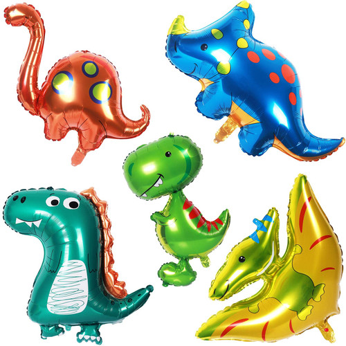 Dinosaur Balloons, 3D Giant Dinosaur Foil Balloon Inflatable with Helium/Air, 5 Pack Dinosaurs Balloons T-Rex Triceratops Jurassic Theme for Baby Shower Birthday Decorations Party Supplies Boys Girls Dinosaur Balloons, 3D Giant Dinosaur Foil Balloon Inflatable with Helium/Air, 5 Pack Dinosaurs Balloons T-Rex Triceratops Jurassic Theme for Baby Shower Birthday Decorations Party Supplies Boys Girls