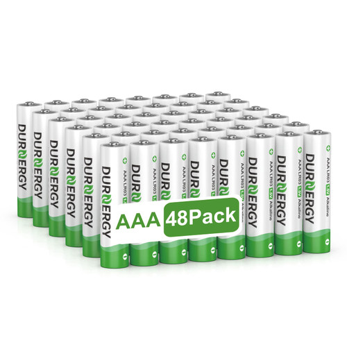 DURNERGY AAA Batteries 48 Pack, Triple AAA Batteries 1200mAh Long-Lasting Power for Remote Control, Piles AAA, LR03 Alkaline Batteries AAA 10-Year Shelf Life DURNERGY AAA Batteries 48 Pack, Triple AAA Batteries 1200mAh Long-Lasting Power for Remote Control, Piles AAA, LR03 Alkaline Batteries AAA 10-Year Shelf Life