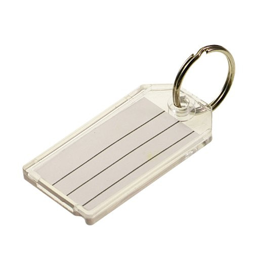 Lucky Line Products 20402 Key Tag with Split Ring, Clear, 2/pk