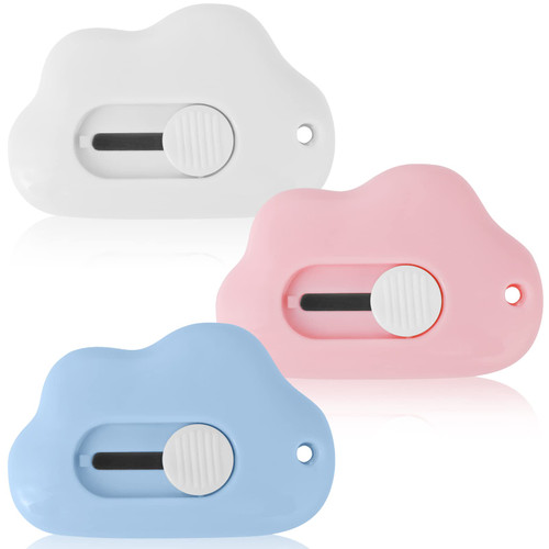 Lusofie 3PCS Mini Cloud Box Cutter Portable Cute Box Cutter Utility Retractable Art Knives Letter Opener Envelope Slitter Office School Supplies Stationery Lusofie 3PCS Mini Cloud Box Cutter Portable Cute Box Cutter Utility Retractable Art Knives Letter Opener Envelope Slitter Office School Supplies Stationery