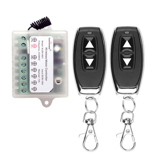 fushionsea DC 8V 12V 24V 36V Motor Remote Control Switch for Control Linear Actuator, 433Mhz 10A Motor Forward Reverse Relay Switch?Momentary Mode?