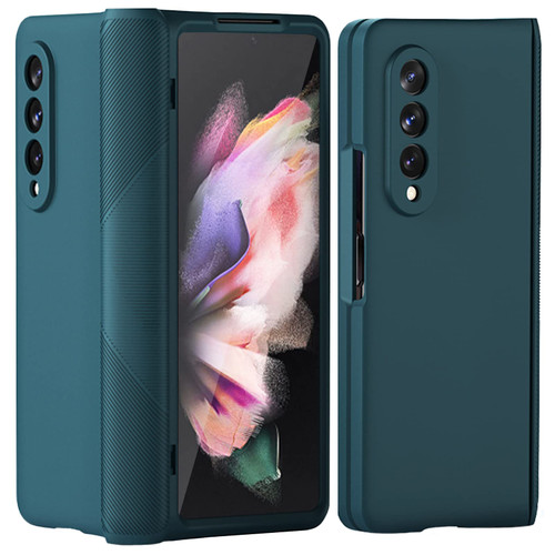 Miimall Compatible for Samsung Galaxy Z Fold 3 Case with Hinge Protection, Folding Heavy Duty Protection with Screen Cover Bumper Cases for Galaxy Z Fold 3 5G 2021 (Green)