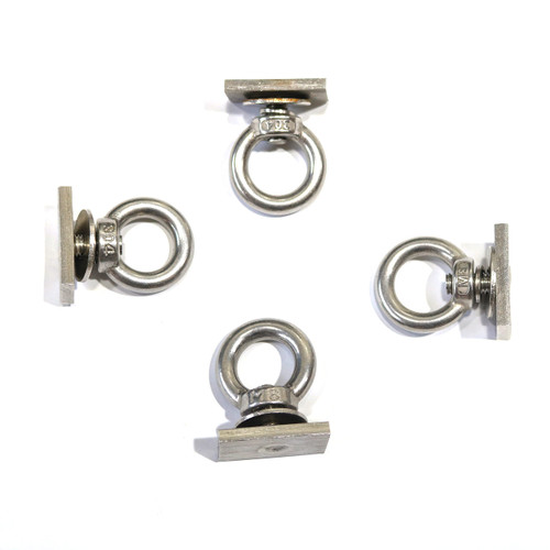 Shoulder Eye Bolt, 4 Pack Heavy-Duty Stainless Steel Eye Bolt tie Down Anchoring kit Lifting Ring Threaded Eyebolts with Washer and Nuts Set Muti-Function (Model 2)