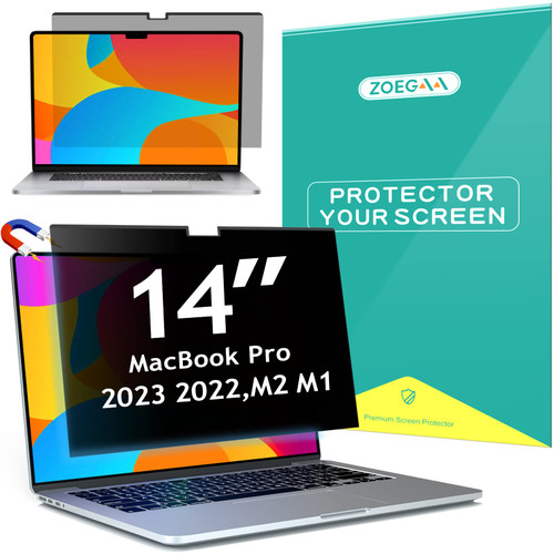MacBook Pro 14 Privacy Screen, Magnetic Privacy Screen Compatible with Macbook Pro 14 inch 2023 2022 2021 A2779 M2 A2442 M1,Easy On/Off Privacy Screen Anti-Peeping,Anti Blue Light and Anti Glare