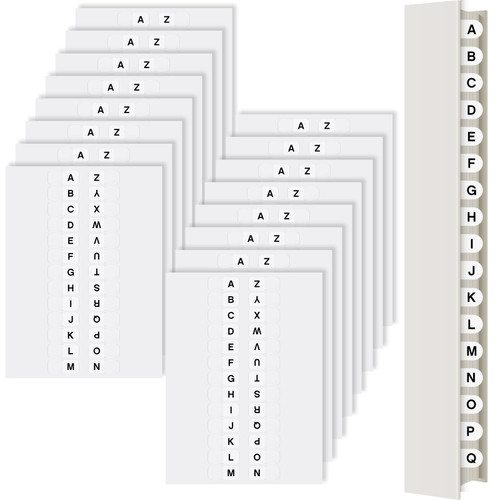 Permanent Alphabet Tabs A-Z Tabs Indexes Self Adhesive Page Tabs Small Tabs for Notebooks Letter Tabs Plastic Alphabetical File Dividers Sticky Letters Alphabet Tabs for School Office (416 Pieces)